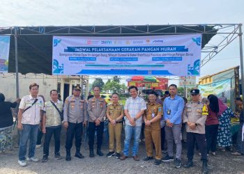 Polres Ogan Ilir bekerja sama dengan Perum Bulog menggelar Gerakan Pangan Murah di Pasar Indralaya, Kelurahan Indralaya Mulya, Kecamatan Indralaya, Kabupaten Ogan Ilir, pada Selasa (12/8/2025) pukul 09.00 WIB.