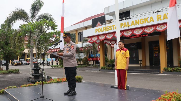Apel tersebut dipimpin oleh Kapolresta Palangka Raya, Kombes Pol. Dedy Supriadi, S.I.K., M.H., melalui Kepala Bagian Logistik (Kabaglog) Kompol Mangatur Tampubolon, dan diikuti oleh para personel dari Bag, Sat, dan Si di lingkungan Polresta.