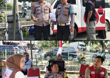 Personel Polsek Kualuh Hulu Polres Labuhanbatu melaksanakan kegiatan donor darah bertempat di Link I, Jalan Mahidin, Kelurahan Aek Kanopan, Kecamatan Kualuh Hulu, Kabupaten Labuhanbatu Utara, Selasa (26/08/2025).