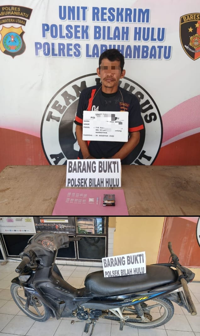 Seorang pria berinisial S alias Moko (42), yang diketahui bekerja sebagai karyawan BUMN, diamankan polisi saat berada di kawasan perkebunan di Kecamatan Bilah Hulu, Kabupaten Labuhanbatu, Selasa (26/08/2025) sekira pukul 11.45 WIB.