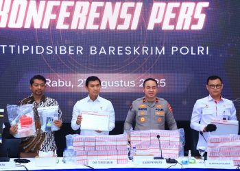 Pengungkapan ini disampaikan dalam Konferensi Pers Dittipidsiber Bareskrim Polri di Gedung Awaloedin Djamin, Bareskrim Polri, Jakarta, Rabu (27/8/2025).
