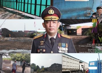Beberapa lokasi Stockpile batu bara yang diduga sebagai tempat penerima dan penyimpanan batu bara ilegal, diantaranya PT. TBE, PT. NSE, PT. BBA, PT. TTI, PT. MBS, PT. DGI, PT. JC yang berada di kecamatan Cilincing - Jakarta Utara, Kecamatan Cakung - Jakarta Timur. (Foto. Dok/Mitrapolri.com)