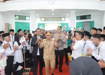 acara Pengenalan Budaya Akademik dan Kemahasiswaan (PBAK) UIN Palangka Raya Tahun 2025, di Aula Utama UIN Palangka Raya, Senin (11/8/2025).