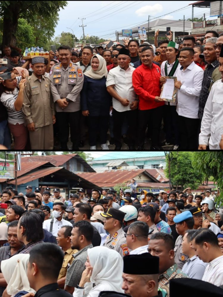 Polres Labuhanbatu melaksanakan pengamanan aksi unjuk rasa damai di depan Kantor DPRD Kabupaten Labuhanbatu, Senin (01/09/2025), di Jalan Sisingamangaraja, Kelurahan Ujung Bandar, Kecamatan Rantau Selatan, Kabupaten Labuhanbatu.