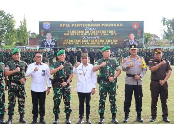 Kepala Kepolisian Daerah Kalimantan Tengah (Kapolda Kalteng), Irjen Pol Iwan Kurniawan, S.I.K., M.Si., menghadiri apel penyerahan pasukan Alih Komando dan Pengendalian (Kodal) dari Pangdam XII/Tanjungpura kepada Pangdam XXII/Tambun Bungai