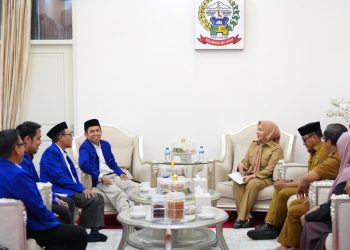 Wakil Gubernur Sulsel, Fatmawati Rusdi, menerima kunjungan silaturahmi Majelis Pimpinan Wilayah ICMI Muda Sulsel di Rumah Jabatan Wagub, Jalan Yusuf Dg Ngawing, Makassar, Senin (15/9/2025).
