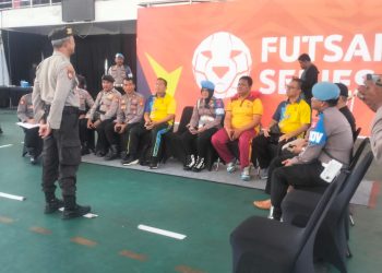 Jajaran Polresta Palangka Raya melalui Satuan Pamobvit bersama Direktorat Pamobvit Polda Kalteng melaksanakan kegiatan risk assessment di GOR Indoor Jalan Tjilik Riwut Km. 5,5, Jumatn(19/9/2025).