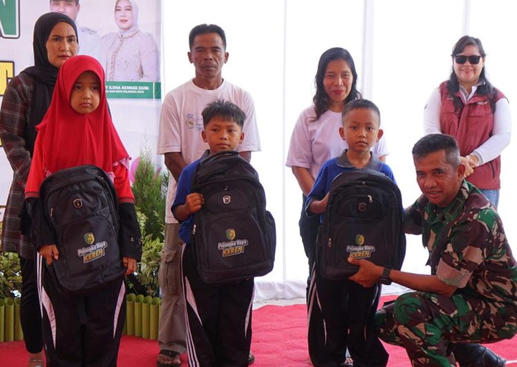 Kasdim 1016/Plk Letkol Arm Khazanatul Israr, S.Pd., M.M.menghadiri Peresmian Sekolah Rakyat Kota Palangka Raya Tahun 2025 bertempat di Jalan Iskandar No. 2 Kelurahan Langkai Kecamatan Pahandut Palangka Raya. Senin (22/09/2025).