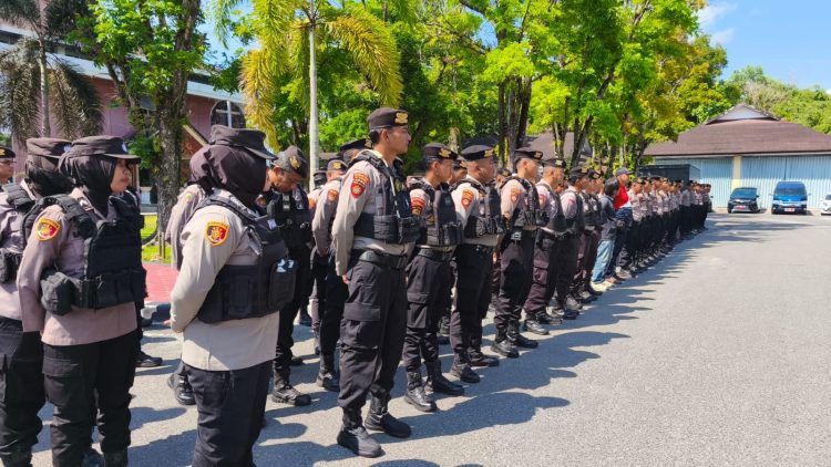 Apel dipimpin langsung oleh Kabagops Polresta Palangka Raya Kompol Permadi di Kantor Gubernur Kalimantan Tengah, Jalan G. Obos, Kota Palangka Raya, pada Kamis (26/9/2025).