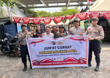 Adapun lokasinya di kawasan wisata kuliner bawah Jembatan Kahayan, Taman Pasuk Kameloh, Jalan S. Parman, Kelurahan Langkai, Kecamatan Pahandut, Kota Palangka Raya, Jumat (26/9/2025).