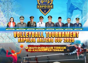 Turnamen Bola Voli Piala Kapolda Kalteng Cup 2025, di GOR Serbaguna, Jl. Tjilik Riwut Km. 5, Kota Palangka Raya, pada Minggu, 28 September 2025.