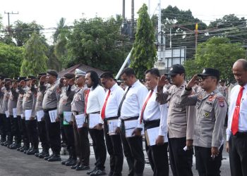 Polresta Palangka Raya melaksanakan apel pagi yang dipimpin oleh Kabag SDM, Kompol Suyatno diikuti oleh para Kabag, Kasat, Kasi, perwira, bintara, serta ASN, Senin (29/9/2025).