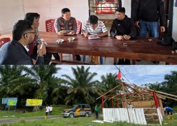 Kebun Bah Birung Ulu PTPN IV Regional II melakukan penertiban terhadap bangunan liar yang berdiri di areal Afdeling III, Kabupaten Simalungun, Sumatera Utara, Senin (15/9/2025).