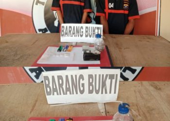 Dari hasil penggerebekan, tim berhasil mengamankan dua orang pria masing-masing berinisial E alias Endok (25) dan AR alias Tile (33), keduanya warga Kampung Songo, Kelurahan Danau Bale.