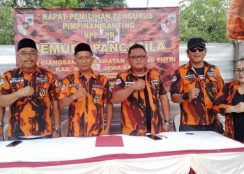 Wasta Koeswara Kembali melanjutkan Estafet Kepemimpinan Ranting Pemuda Pancasila Desa Ciangsana Kecamatan Gunung Putri.