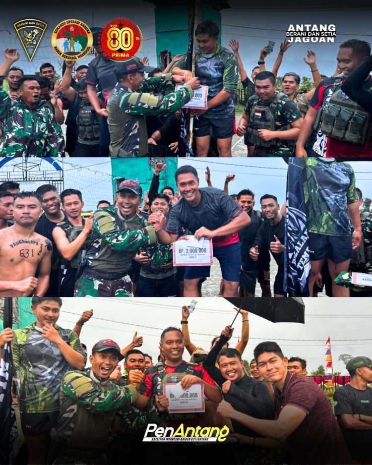 Bertempat di wilayah Sugapa, di kaki Gunung Wabu, Dansatgas Yonif 631/Atg secara resmi menutup turnamen bola voli yang melibatkan partisipasi aktif dari warga Sugapa yang menyaksikan langsung lomba voli yang berlangsung sangat meriah. Rabu 8/10/2025.