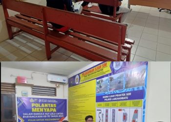 Sat Lantas Polres Labuhanbatu memberikan pencerahan kepada para pemohon SIM sebelum melaksanakan Uji Teori dan Uji Praktek SIM, Kamis (09/10/2025).