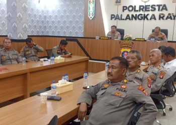 Kapolresta Palangka Raya, Kombes Pol Dedy Supriadi, S.I.K., M.H., menghadiri kegiatan paparan Data Tanaman Jagung yang disampaikan oleh Posko Gugus Tugas Pangan Polda Kalimantan Tengah, bertempat di Rupatama Endra Dharmalaksana, Senin (13/10/2025).