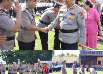 Kapolres Labuhanbatu AKBP Choky Sentosa Meliala, S.I.K., S.H., M.H., memimpin langsung upacara serah terima jabatan (Sertijab) sejumlah Pejabat Utama dan Kapolsek jajaran Polres Labuhanbatu, Senin (13/10/2025) pukul 08.00 WIB di halaman apel Mapolres Labuhanbatu, Jalan MH. Thamrin No.7 Rantauprapat.