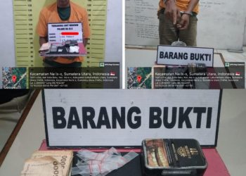 petugas berhasil mengamankan seorang pria berinisial ES (39), warga Kecamatan Merbau, beserta sejumlah barang bukti narkotika jenis sabu.