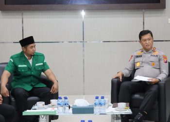Kepala Kepolisian Daerah Kalimantan Tengah (Kapolda Kalteng), Irjen Pol Iwan Kurniawan, menerima audiensi Gerakan Pemuda (GP) Ansor Palangka Raya di Lobi Mapolda setempat, Rabu (22/10/2025).
