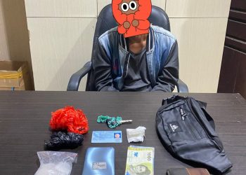 seorang pria berinisial IAF (33) yang diduga sebagai pengedar narkotika jenis sabu.