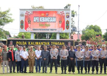 Polda Kalimantan Tengah (Kalteng) menggelar apel kebangsaan dalam rangka memelihara keamanan dan ketertiban masyarakat (Kamtibmas) di wilayah Bumi Tambun Bungai, bertempat di Lapangan Barigas, Mapolda setempat, Jl. Tjilik Riwut Km.1, Kota Palangka Raya, Selasa (4/11/2025).