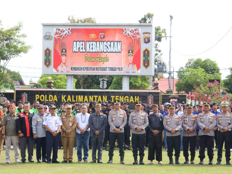 Polda Kalimantan Tengah (Kalteng) menggelar apel kebangsaan dalam rangka memelihara keamanan dan ketertiban masyarakat (Kamtibmas) di wilayah Bumi Tambun Bungai, bertempat di Lapangan Barigas, Mapolda setempat, Jl. Tjilik Riwut Km.1, Kota Palangka Raya, Selasa (4/11/2025).
