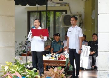 Wakil Wali Kota Sabang, Suradji Junus, usai Upacara Peringatan Hari Kesehatan Nasional (HKN) ke-61 Tahun 2025, yang dilaksanakan di Halaman Kantor Dinas Kesehatan dan Keluarga Berencana Kota Sabang, Rabu (12/11/25).