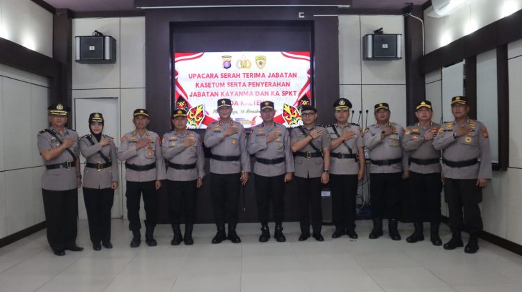 Pada sertijab kali ini, jabatan yang diserahterimakan yaitu, Kepala Sekertariat Umum (Kasetum), Kepala Sentra Pelayanan Kepolisian Terpadu (Ka SPKT), dan Kepala Pelayanan Markas (Kayanma).