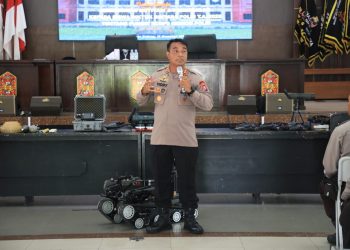 Wadansatbrimob Polda Kalteng AKBP Viddy Dasmasela, S.H., S.I.K., M.M., mewakili Dansatbrimob Kombes Pol. Irwan Jaya, S.I.K.