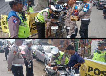 Unit Turjawali Sat Lantas Polres Labuhanbatu melaksanakan kegiatan pengaturan arus lalu lintas dalam rangka Operasi Zebra Toba 2025, Sabtu (22/11/2025) sekitar pukul 10.30 WIB di Jalan Sisingamangaraja, Rantau Prapat, Kabupaten Labuhanbatu.