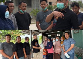 Ketua Elang 3 Hambalang, Pebriyan Winaldy turun langsung menyalurkan bantuan sosial kepada masyarakat di Perumahan Zaira Permai, Desa Rimbo Panjang, Kecamatan Tambang, Kabupaten Kampar, yang beberapa hari terakhir diselimuti kabut asap pekat.