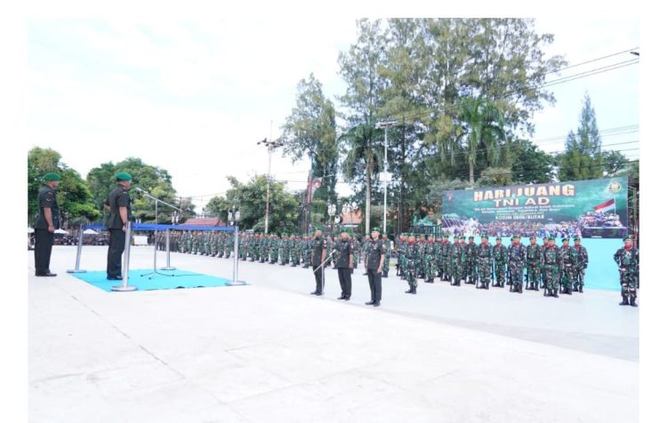 Komando Distrik Militer (Kodim) 0402/OKI-OI melaksanakan upacara bendera di Lapangan Upacara Makodim 0402/OKI-OI, Senin (15/12/2025).