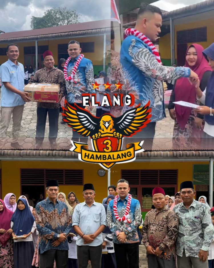 Ketua Elang 3 Hambalang, Pebriyan Winaldi, menyerahkan apresiasi kepada santri MDTA berprestasi di Dusun Jawi, Desa Koto Perambahan, Senin (15/12). Kegiatan ini menjadi bagian dari kepedulian berkelanjutan terhadap pendidikan keagamaan di pedesaan, yang tidak hanya diwujudkan melalui pemberian hadiah, tetapi juga dukungan renovasi ruang belajar serta bantuan rutin bagi para pengajar, guna menjaga keberlangsungan pendidikan agama yang layak dan bermartabat.