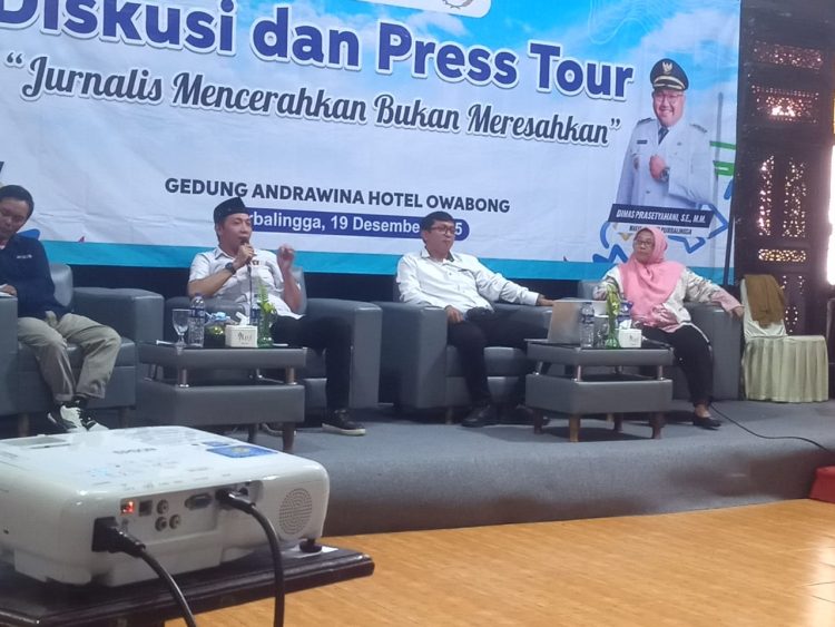 Kegiatan Diskusi Pers dan Press Tour digelar pada Jumat, 19 Desember 2025, bertempat di Gedung Andrawina Hotel Owabong, Kabupaten Purbalingga