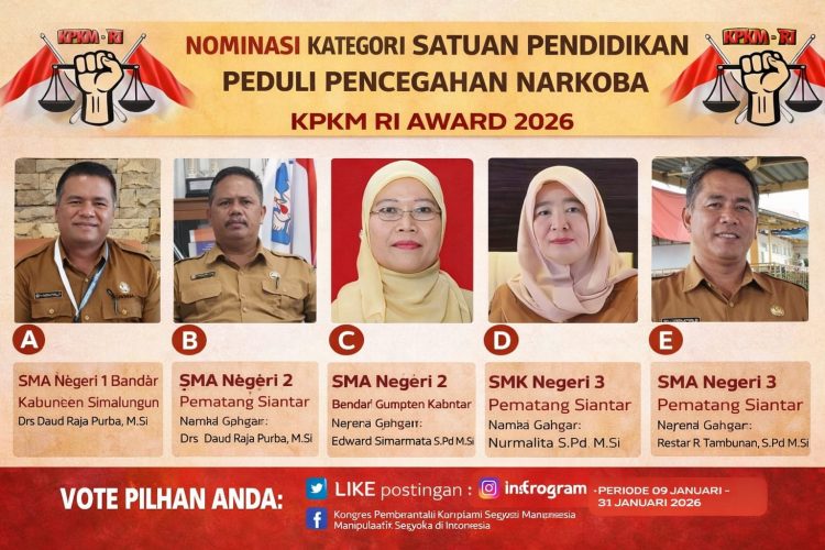 Kategori Satuan Pendidikan Peduli Pencegahan Narkoba.