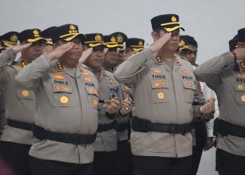 Kapolresta Palangka Raya Kombes Pol Dedy Supriadi, S.I.K., M.H. menghadiri upacara serah terima jabatan (sertijab) Wakapolda Kalimantan Tengah, Pejabat Utama (PJU) Polda Kalteng, serta Kapolres jajaran yang digelar di Gedung Graha Bhayangkara Mapolda Kalimantan Tengah, Selasa (13/1/2026).