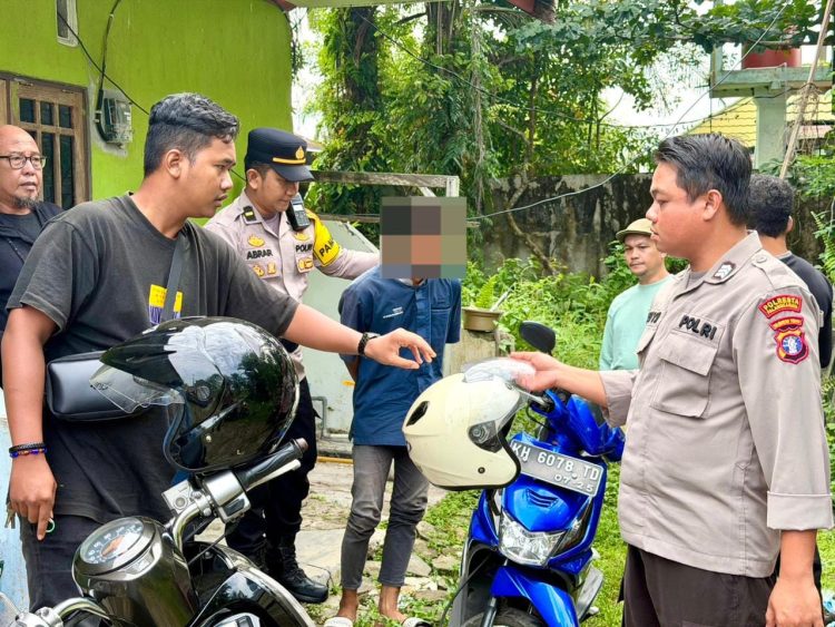 Personel Polresta Palangka Raya melalui Pamapta III SPKT bergerak cepat menindaklanjuti laporan masyarakat terkait peristiwa percobaan pencurian yang terjadi di Jalan Piranha Induk, Barak Warna Hijau Pintu Nomor 4, Kota Palangka Raya, Rabu (21/1/2026).