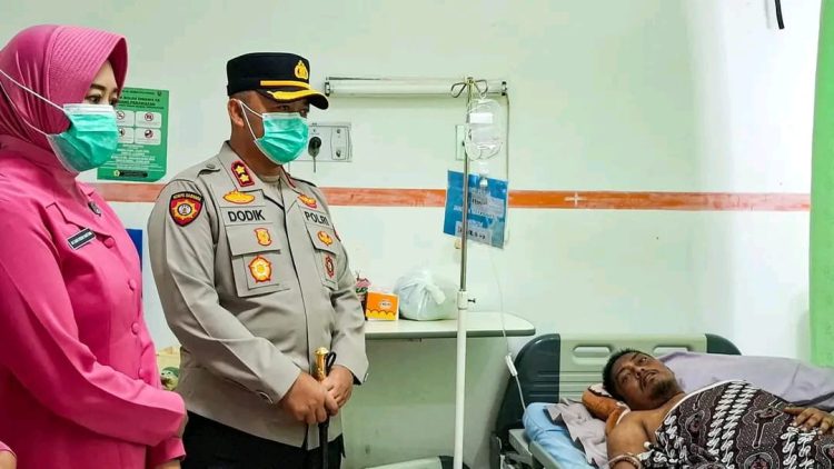 Kapolres Katingan AKBP Dodik Hartono, S.H., S.I.K., M.H., didampingi Ketua Bhayangkari Cabang Katngan Ny. Sari Dodik Hartono beserta pengurus melakukan kunjungan ke Rumah Sakit Umum Daerah (RSUD) Doris Silvanus, Jum'at (23/1/2026) pagi.