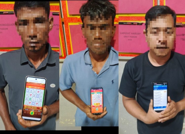 Ketiga terduga pelaku yang diamankan masing-masing berinisial: S (34), wiraswasta, warga Kecamatan Beutong, Kabupaten Nagan Raya.
H (36), wiraswasta, warga Kecamatan Kuala, Kabupaten Nagan Raya.
J (39), wiraswasta, warga Kecamatan Kuala, Kabupaten Nagan Raya.