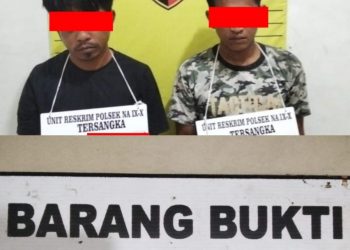 petugas mengamankan dua orang laki-laki berinisial RS (29) dan ZT (37), warga Kecamatan Kualuh Hulu Selatan, Kabupaten Labuhanbatu Utara.