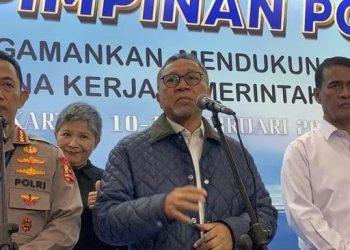 Acara Rapat Pimpinan Polri 2026 di kawasan Jakarta Timur, Selasa.