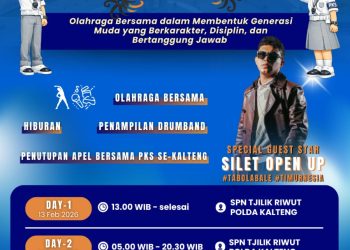 Puncak kegiatan Polisi Keamanan Sekolah (PKS) yang akan digelar di Bundaran Besar Palangka Raya, pada Sabtu (15/2/2026), mulai pukul 06.00 WIB.