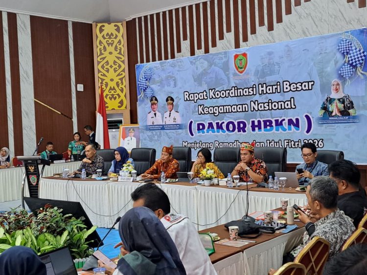 Melalui Satgas Pangan Direktorat Reserse Kriminal Khusus (Ditreskrimsus) Polda Kalteng hadir dalam Rapat Koordinasi (Rakor) membahas strategi Pengendalian Harga dan Pasokan Pangan dalam rangka menjelang Hari Besar Keagamaan Nasional (HKBN), Kamis (12/2/2026).