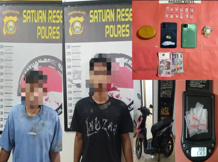 petugas mengamankan dua orang terduga pelaku berinisial A.S. (41) dan N.A. (21) yang diduga kuat terlibat dalam peredaran narkotika jenis sabu.