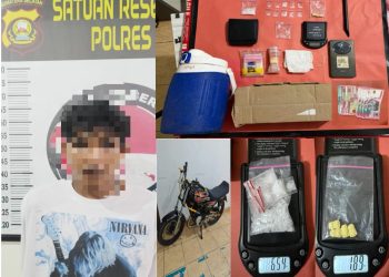 petugas mengamankan seorang pria berinisial B.S. alias Baban (34), warga Dusun II Desa Tepedak I, Kecamatan Payaraman, yang diduga kuat berperan sebagai pengedar narkotika.