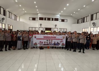 Bag SDM Polresta Palangka Raya melaksanakan sosialisasi penerimaan terpadu calon anggota Polri Tahun Anggaran 2026 di SMKN 1 Palangka Raya.