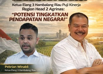 Ketua Elang 3 Hambalang Riau, Pebrian Winaldi, menyampaikan apresiasi tinggi terhadap kepemimpinan baru Region Head 2 yang kini dinakhodai oleh Mayjen Purn. Rudy Prasemela Mahks.