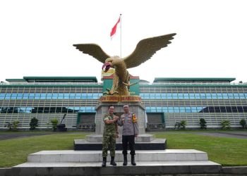 Kapolda Sumatera Selatan Irjen Pol. Dr. Sandi Nugroho, S.I.K., S.H., M.Hum. melaksanakan lawatan kerja ke Markas Kodam II Sriwijaya pada Rabu, 18 Februari 2026.